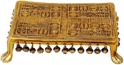 Brass Chowki For God Idol Statue 2.95Kg